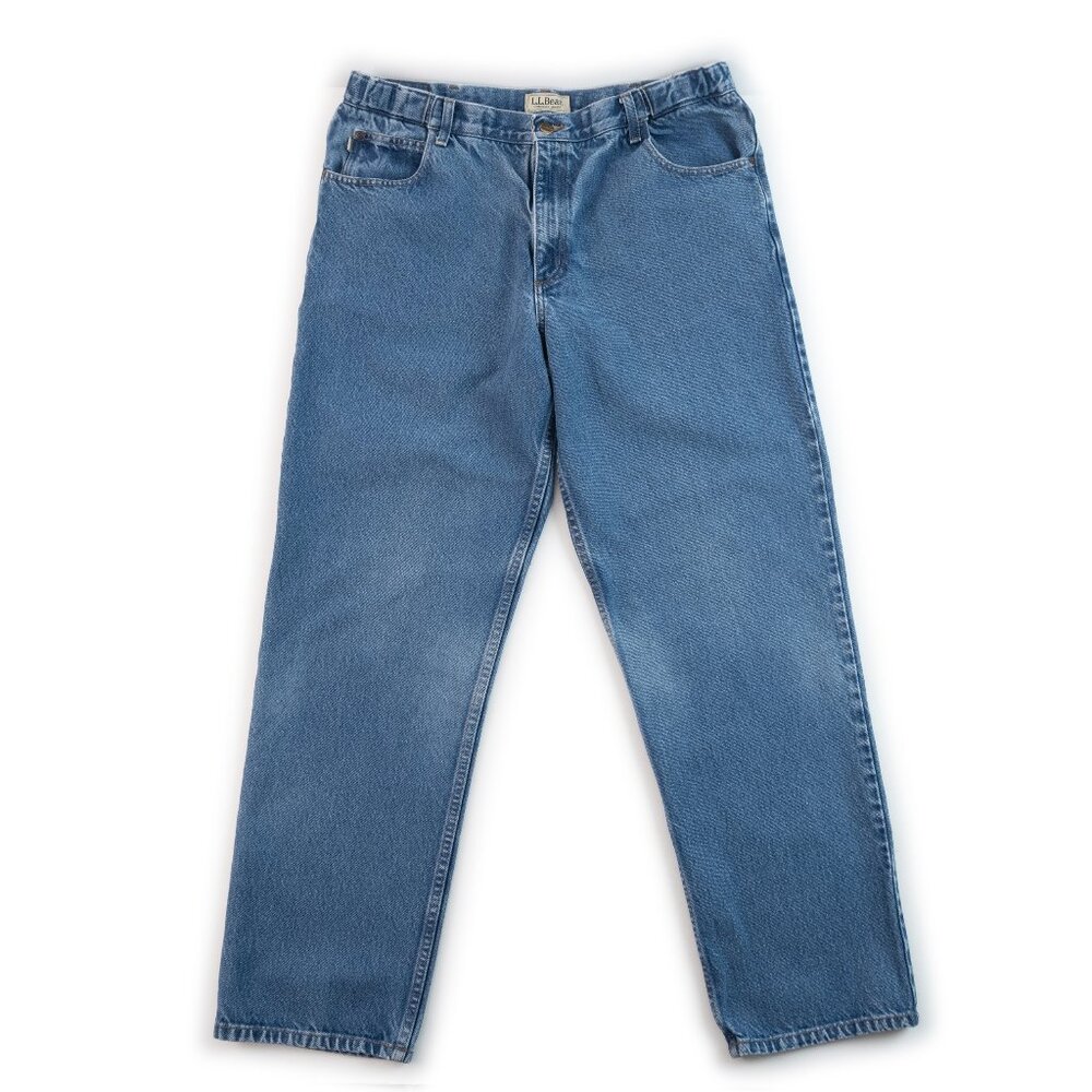 L.L. BEAN Comfort Waist straight leg denim jeans size 38x34